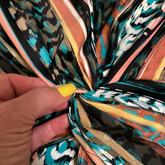 MAGICSUIT women’s striped DREW twist knot / one piece swimsuit statement back 12 - Picture 4 of 12